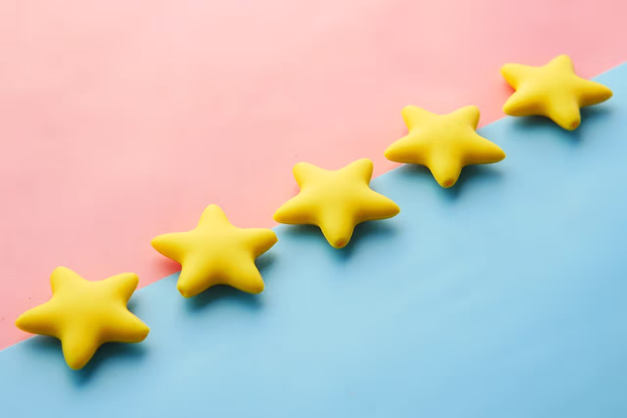 5 star reviews