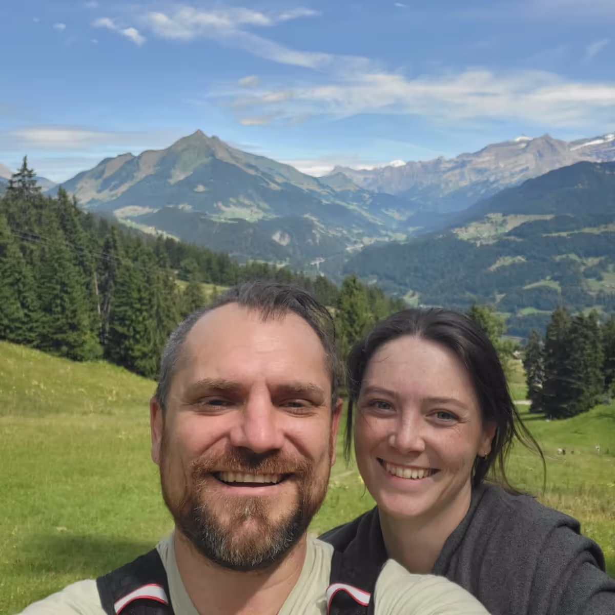 Konrad and Caro in the french Alps