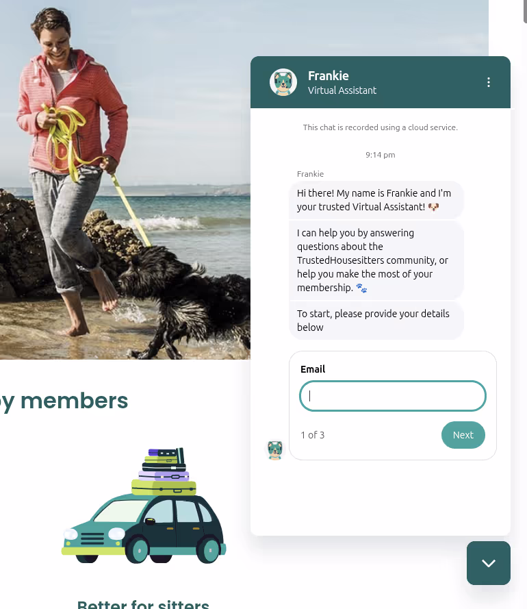Trusted House Sitters Live AI chat assistant Trusted House Sitters Live AI chat assistant