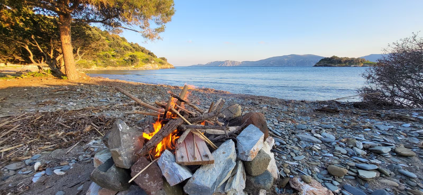 Campervanning by the beach in Greece Campervanning by the beach in Greece