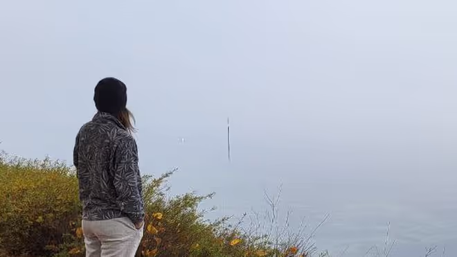 Caro standing by lake constance in Germany Caro standing by lake constance in Germany