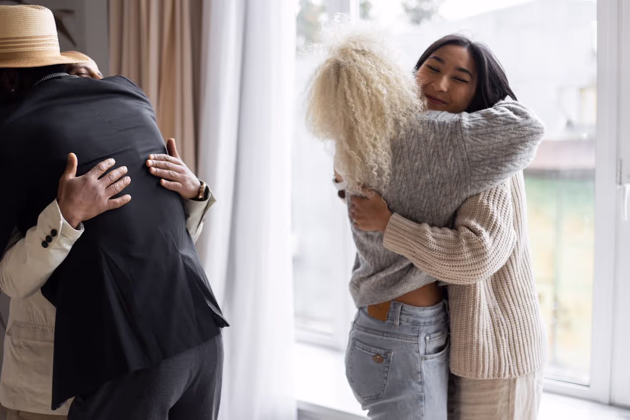 House Sitters saying good bye to the house owners after a great house sit House Sitters saying good bye to the house owners after a great house sit
