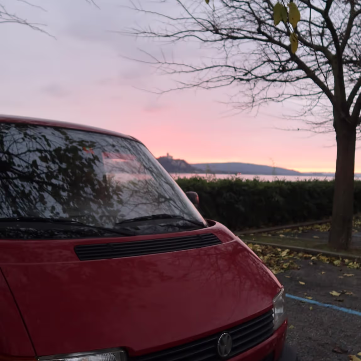 Our van parked looking like any other working van 