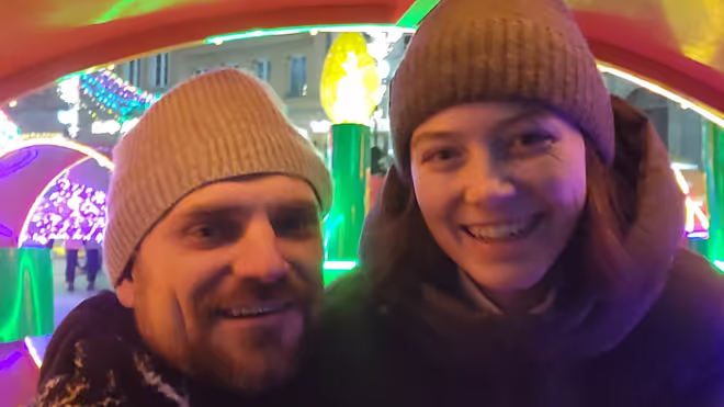 Konrad and Caro in Poland during Christmas Konrad and Caro in Poland during Christmas