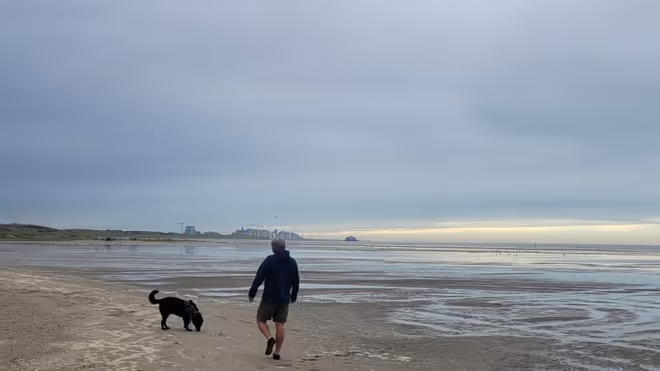Konrad in a beach in Belgium Konrad in a beach in Belgium