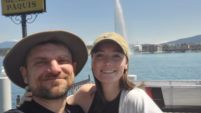 Konrad and Caro in Geneva Konrad and Caro in Geneva