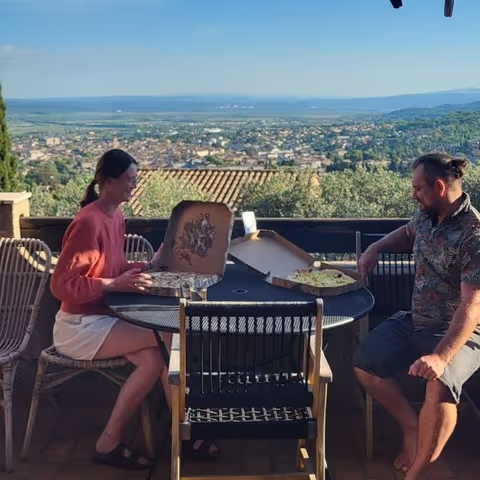 Konrad and Caro while house sitting in France Konrad and Caro while house sitting in France