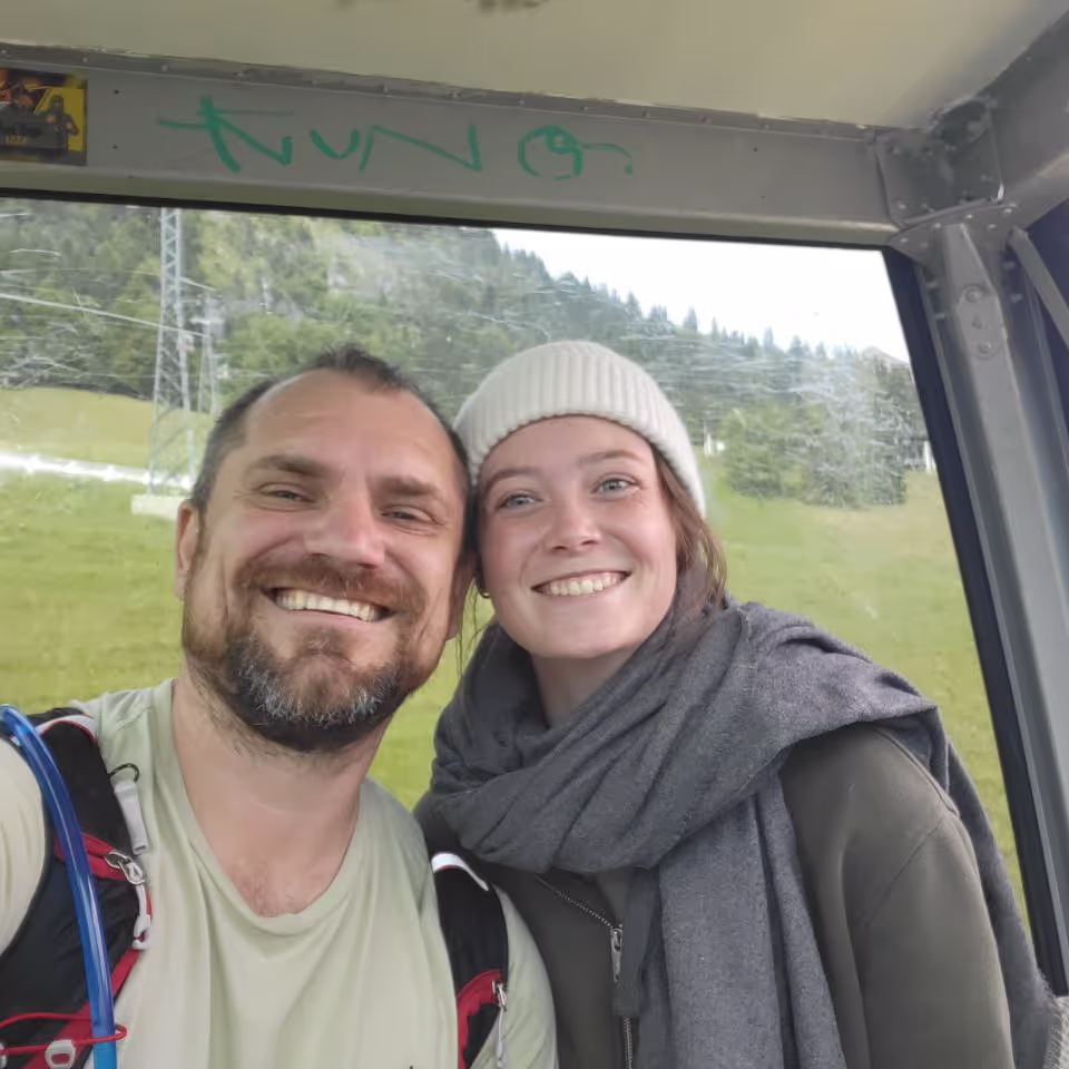 Konrad and Caro in Leysin Konrad and Caro in Leysin
