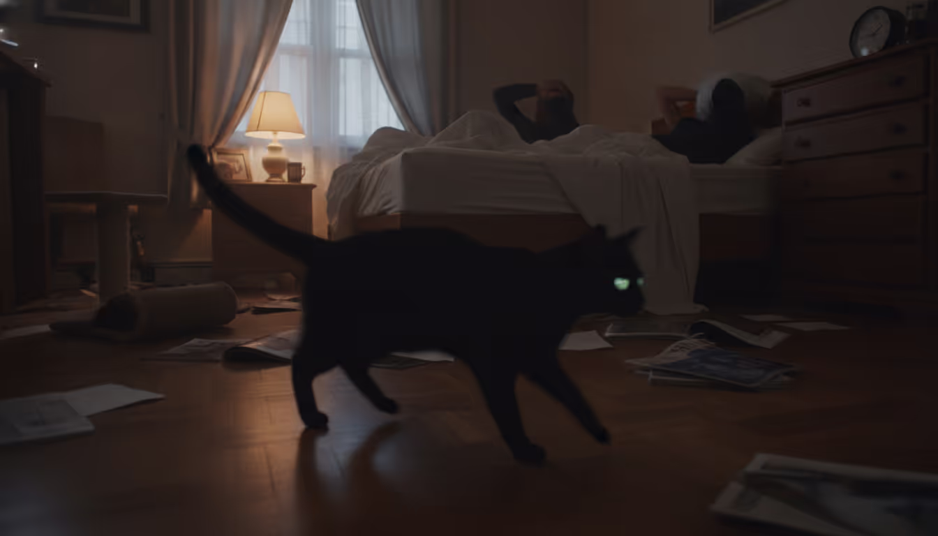 What to Do When a Cat Won't Let You Sleep During a Sit