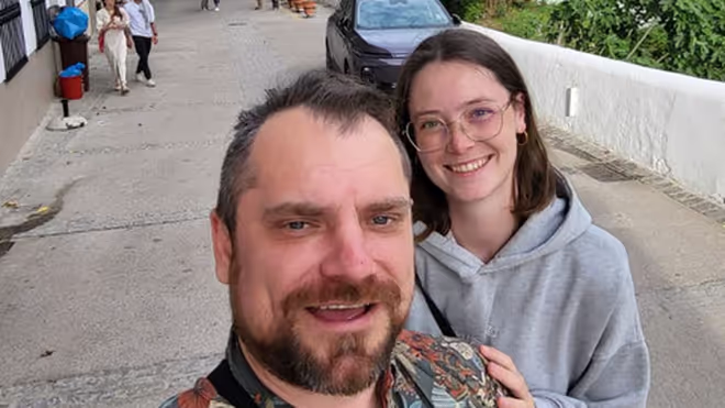 Konrad and Caro in Spain