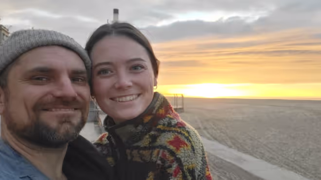 Konrad and Caro in Ostend Konrad and Caro in Ostend