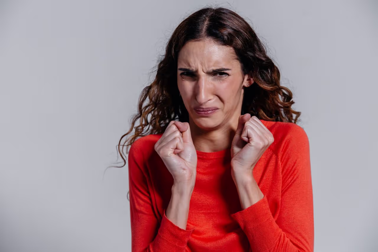 A person feeling uncomfortable by a message being sent