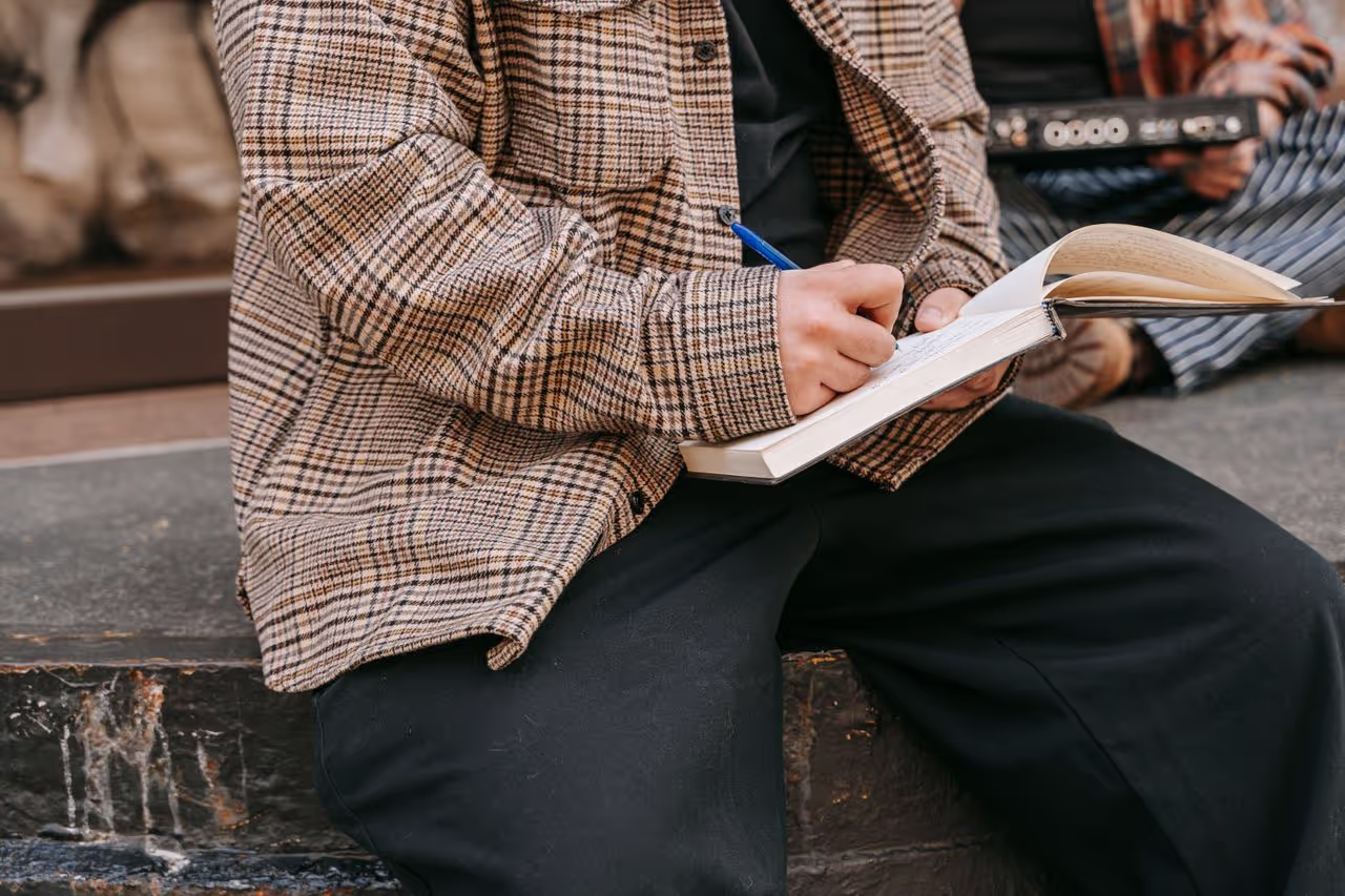 a person journaling