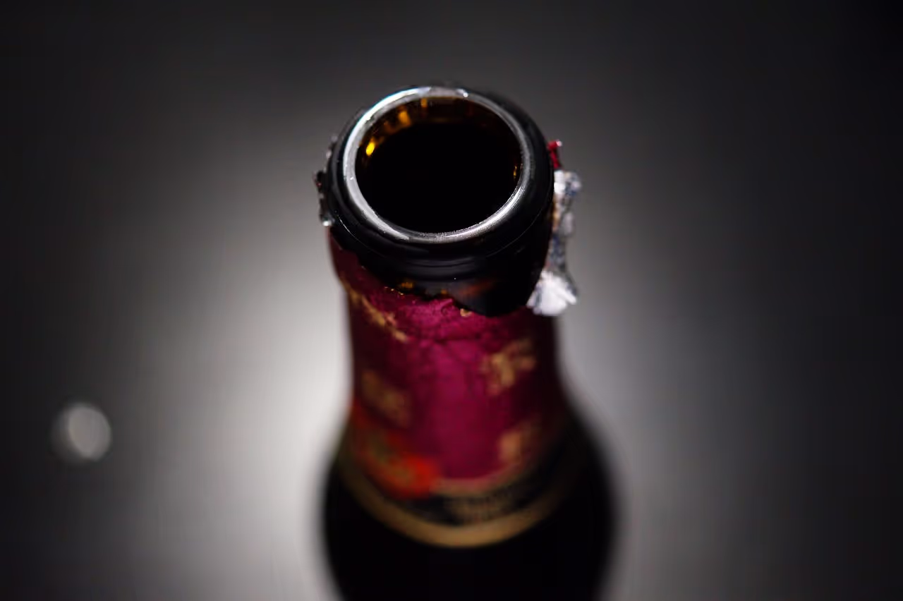 an open bottle of wine