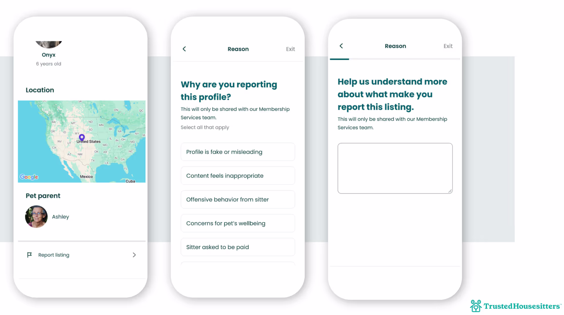 TrustedHouseSitters New Report a Listing Feature