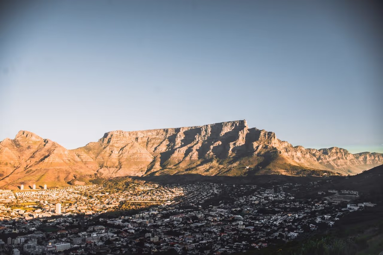 Table top mountain in Cape Town