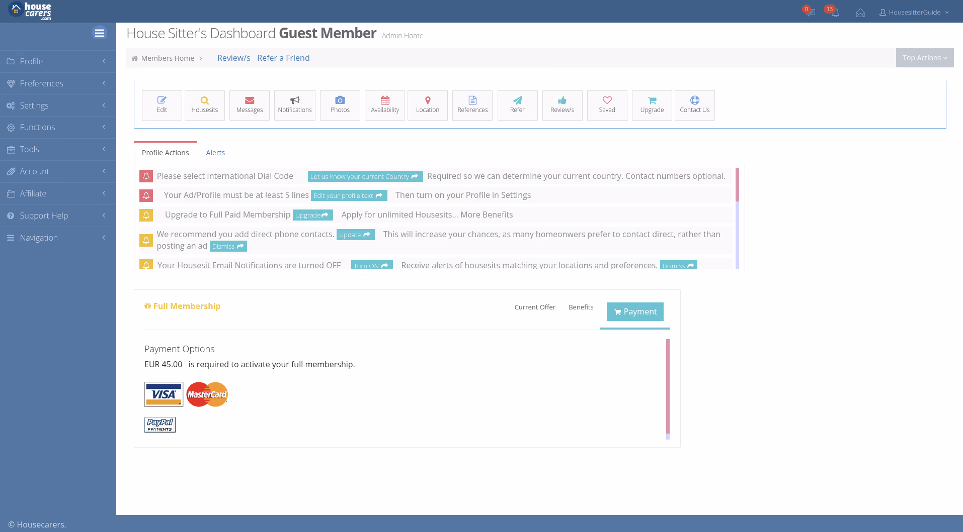 HouseCarers Backend