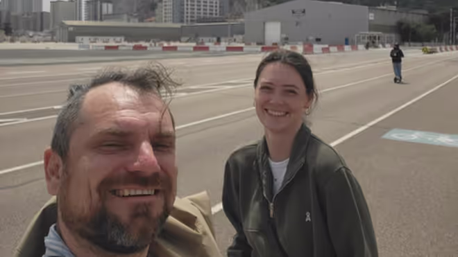 Konrad and Caro in Gibraltar 