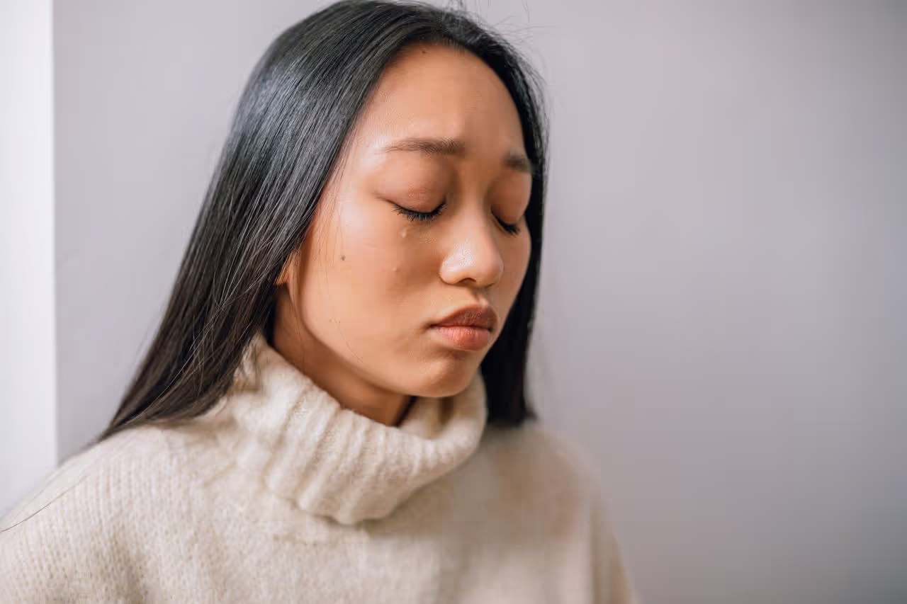 A sad woman