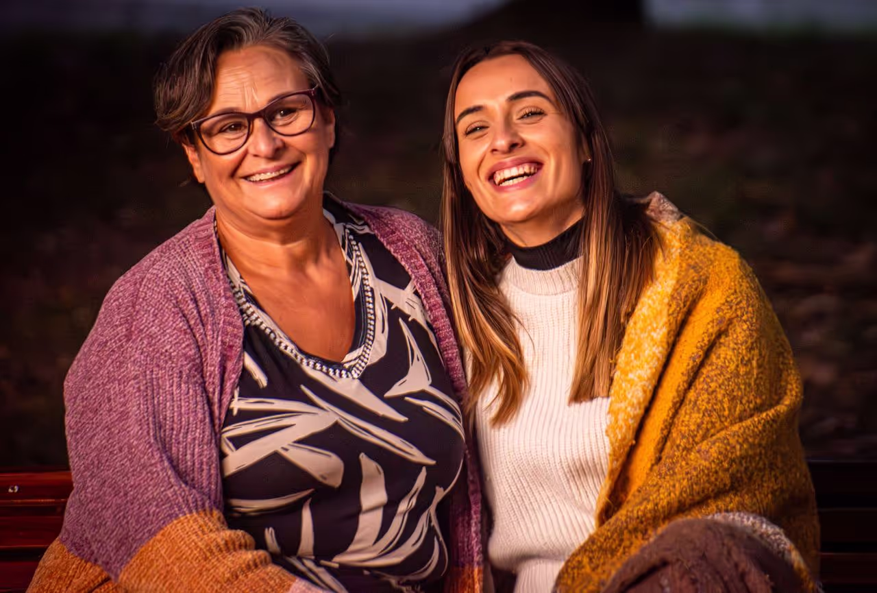 A mum and daughter housesitting together A mum and daughter housesitting together
