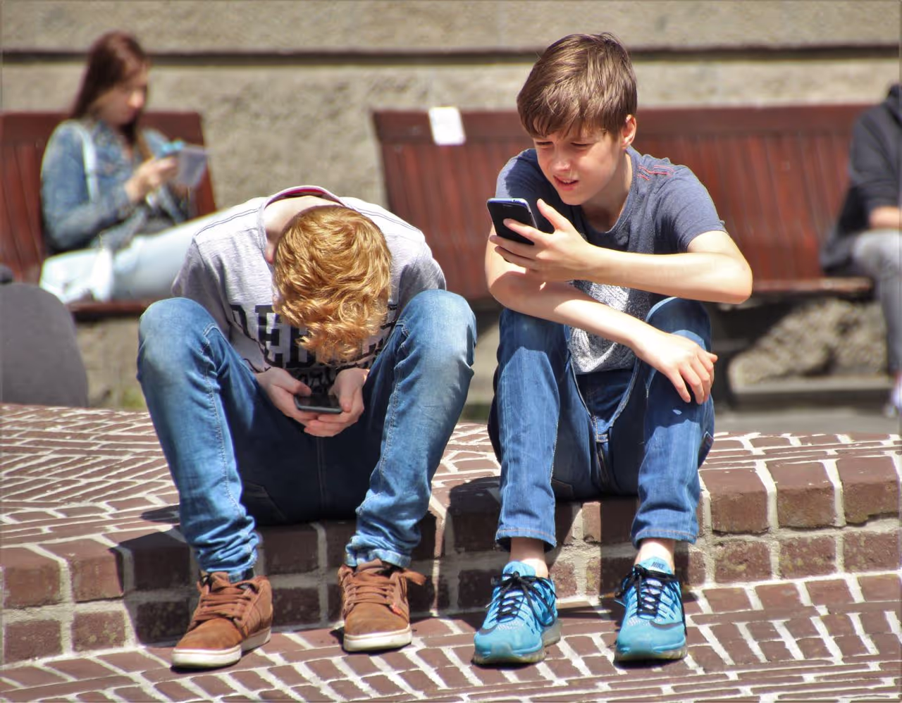 Gen Z on their phones Gen Z on their phones