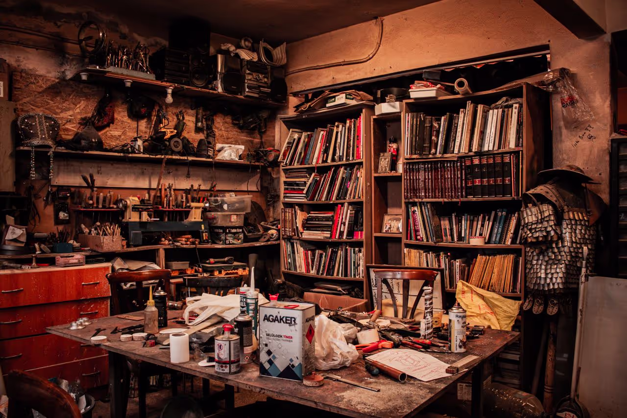 A cluttered home A cluttered home