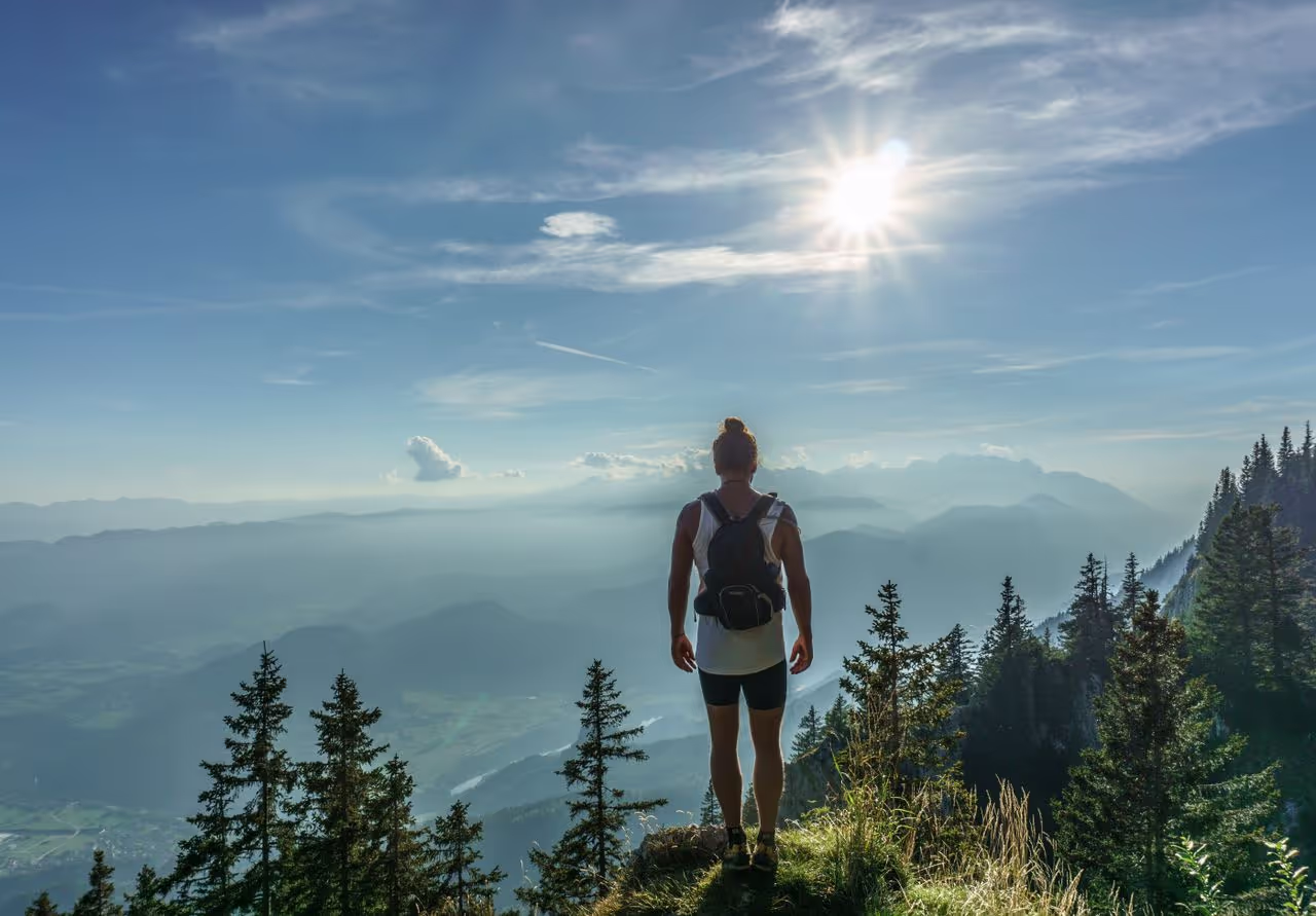 A motivated house sitter hiking A motivated house sitter hiking