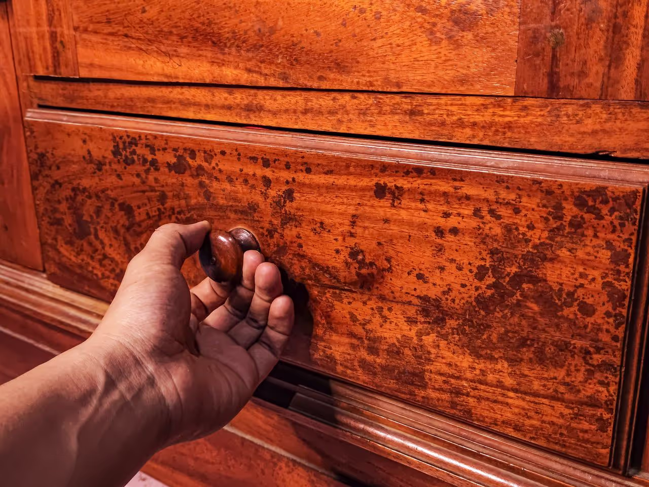 Black mould on furniture Black mould on furniture