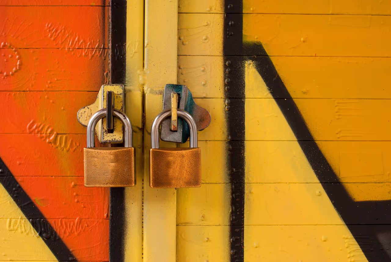 Lock valuables away from sign Lock valuables away from sign