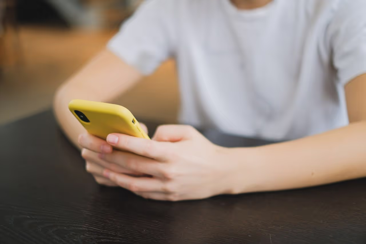A house owner scrolling through Trustedhousesitters experience tab A house owner scrolling through Trustedhousesitters experience tab