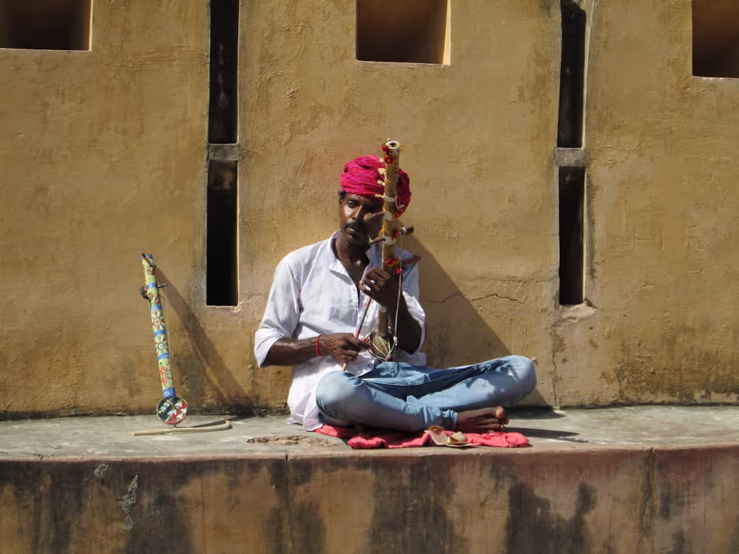 Portrait of Pandit Ravi Kumar