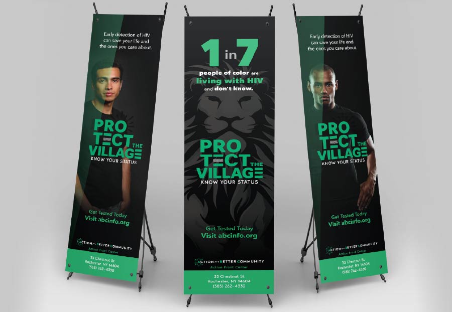 3 Protect the Village Pull-up banners