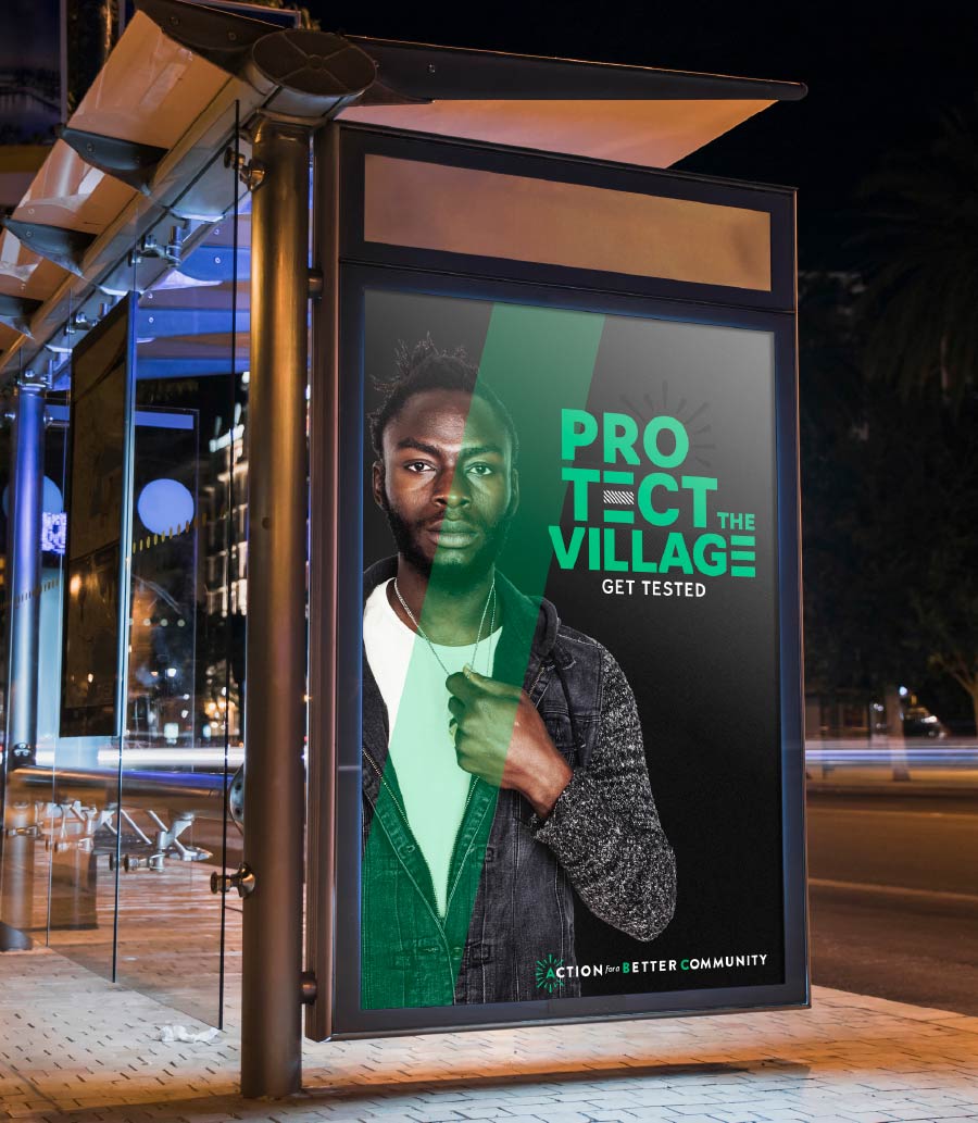 Protect the Village bus stop signage
