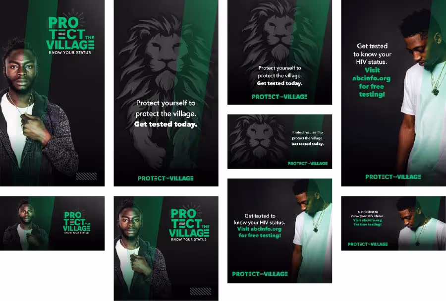 3 Protect the Village Social Media Ads various sizes