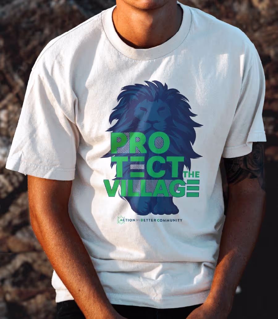 Protect the Village white t-shirt