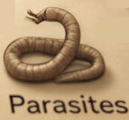Image of worm structure representation a parasite - 