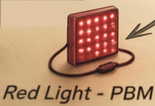 Image symbolizing a red light therapy device. 