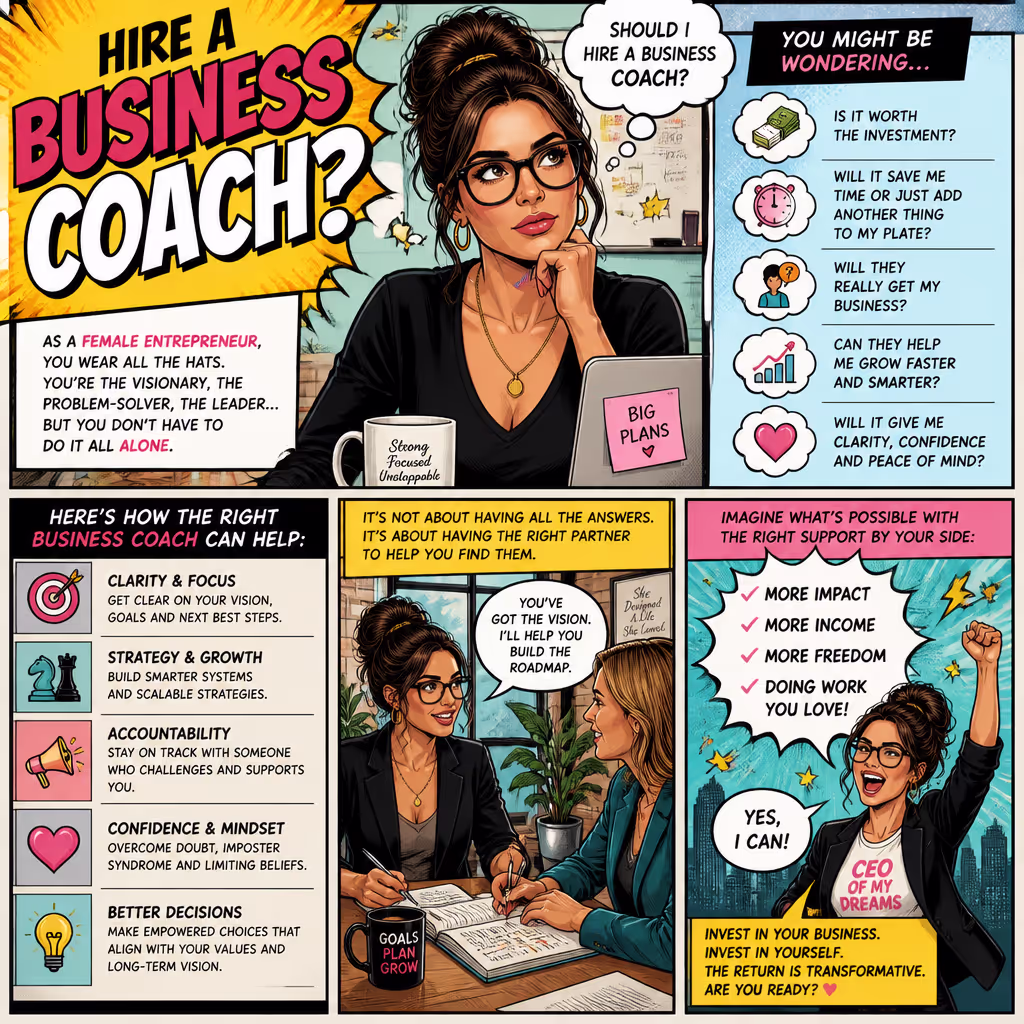 Hire a Business Coach Female entrepreneur